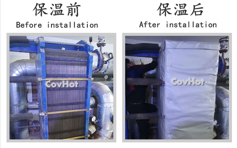板式<a href=http://www.szyuhe.cn/e/tags/?tagname=%E6%8D%A2%E7%83%AD%E5%99%A8%E4%BF%9D%E6%B8%A9 target=_blank class=infotextkey>換熱器保溫</a>套,板換保溫罩